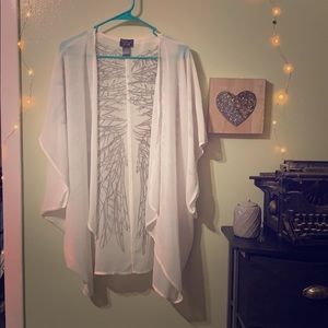 Midnight Hour White Feather Wrap